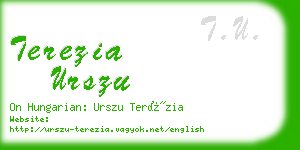 terezia urszu business card